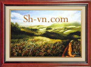 乡村风景画手工刺绣＝可愛的故鄉　96＝SHVN 2096 - 60cm x 80cm